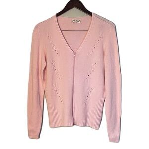 Miss Tricot Pink Cardigan with Rhinestone S/M​​